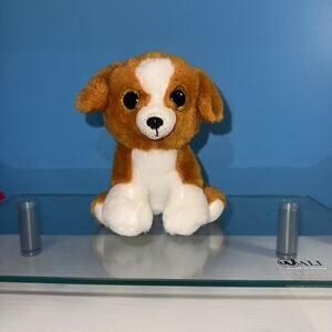 TY Beanie Boos Snicky Dog Plush Brown White Puppy 6 Inch Stuffed Animal